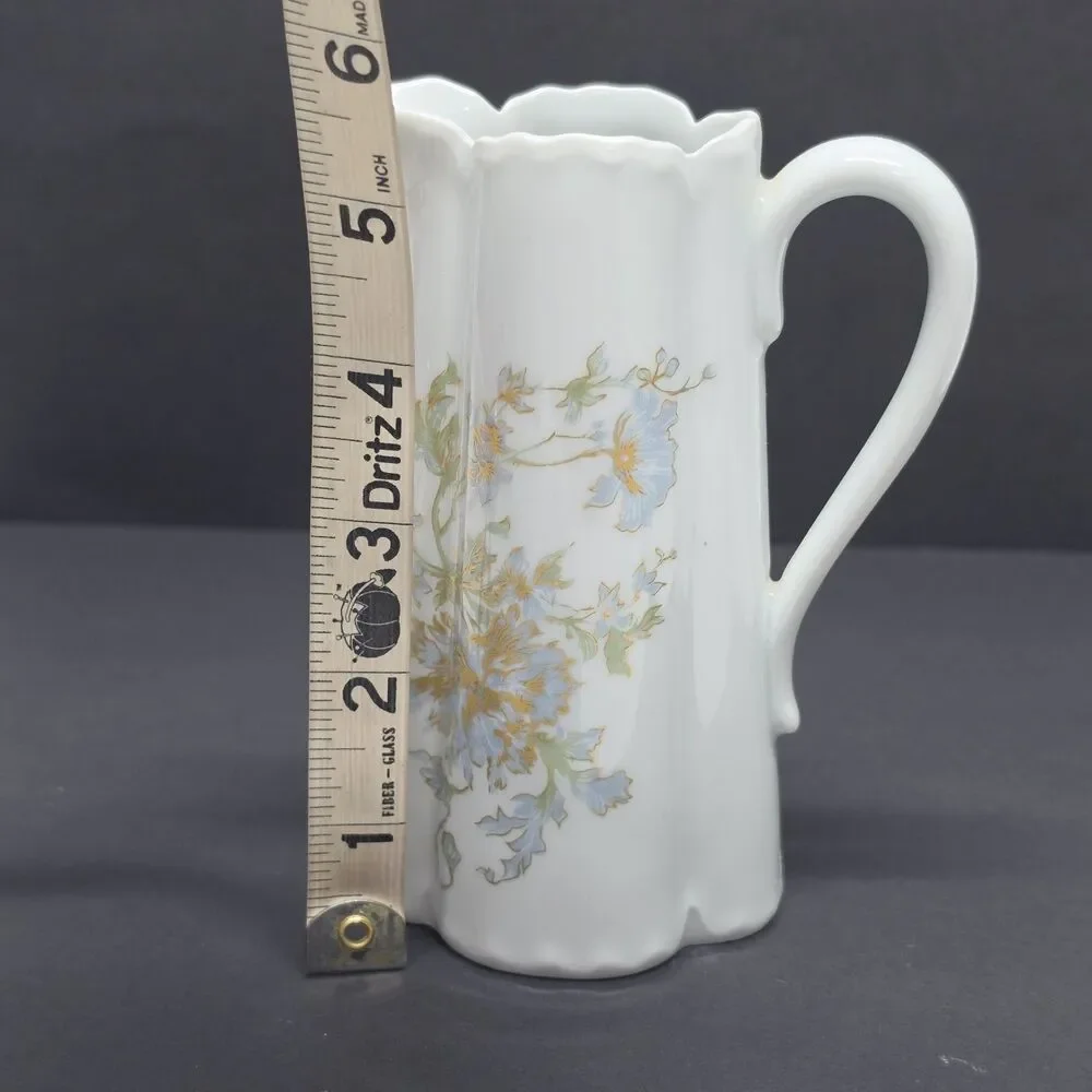 Vintage Haviland Limoges France Creamer Cornflower Blue Floral Pattern